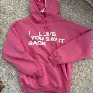 Lonely ghost pink “ways to say I love you” hoodie